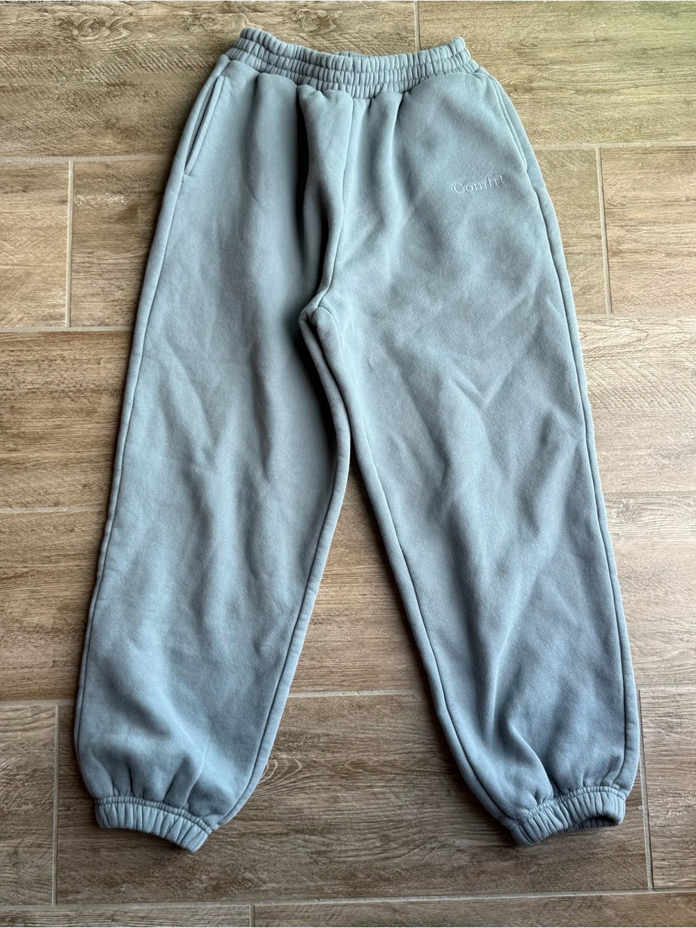 Comfrt Kids XL Sweatpants Light Blue Oversized Heavyweight Fleece Joggers